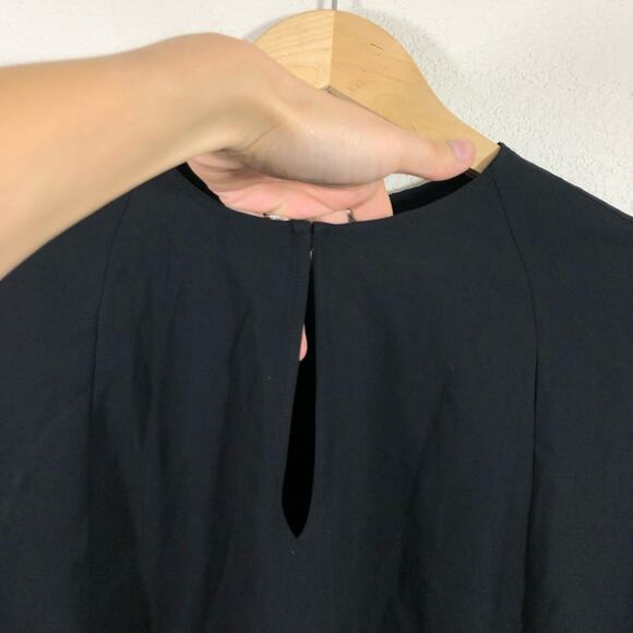 NWT Trina Turk Alee black flutter sleeves cape blouse - Picture 6 of 11